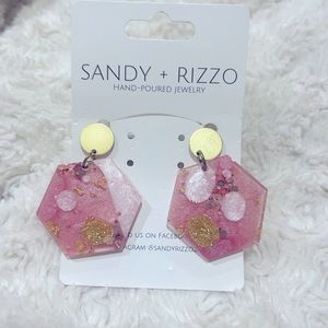Pink and Gold Earrings